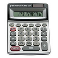 Desktop Dual Power 12 Digit Calculator w/ Jumbo Keypad